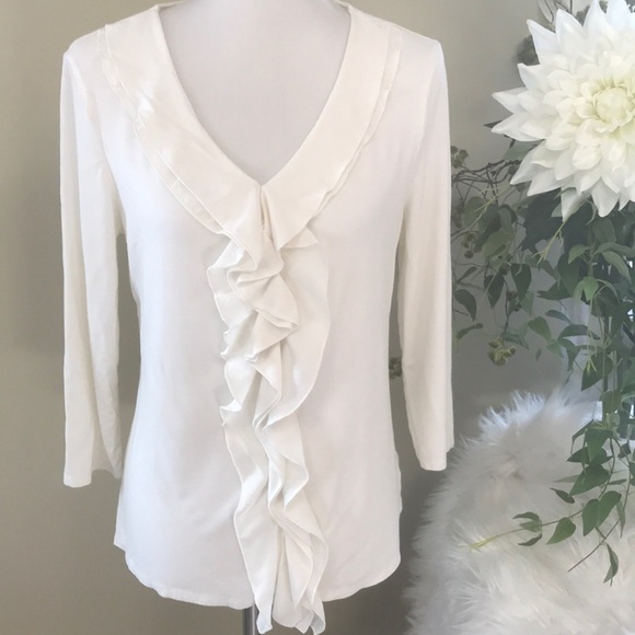 Coldwater Creek Tops - 🌿Coldwater Creek Front V-Neck Ruffle